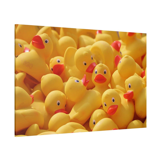 Playful Rubber Duck Canvas Wall Art - ART OF ROYALS