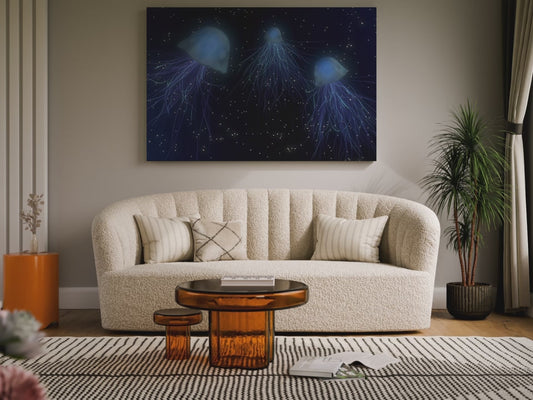 Ethereal Jellyfish Canvas Wall Art