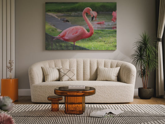 Graceful Flamingo Canvas Wall Art – Vibrant Pink Bird Decor for Home and Office Spaces