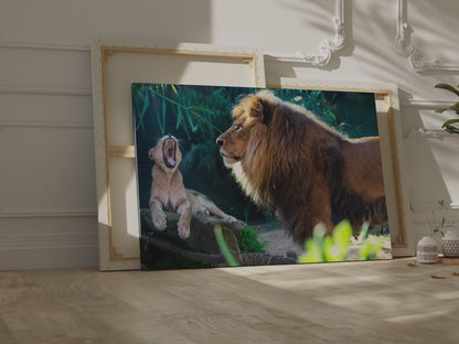 Lioness and Lions Canvas Wall Art – Grace of the Wild Life