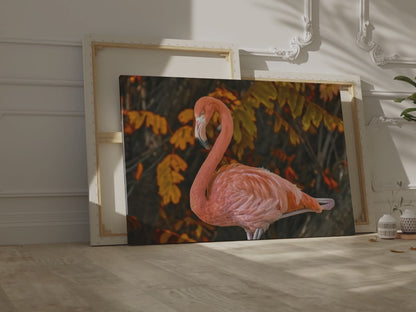 Elegant Flamingo Canvas Wall Art – Pink Bird Wildlife Decor for Modern Spaces