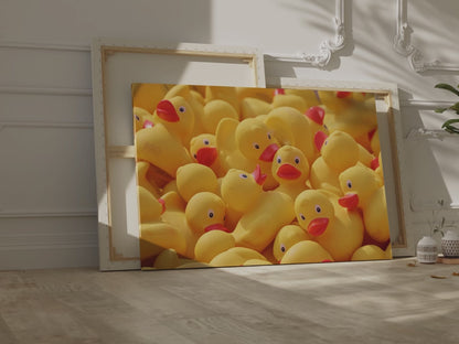 Playful Rubber Duck Canvas Wall Art