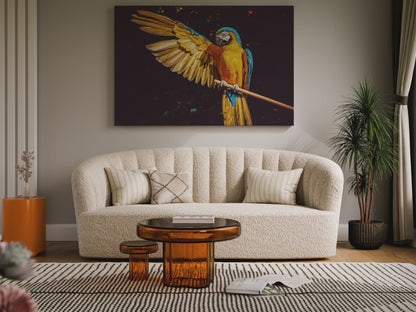 Vibrant Yellow Macaw Canvas Wall Art