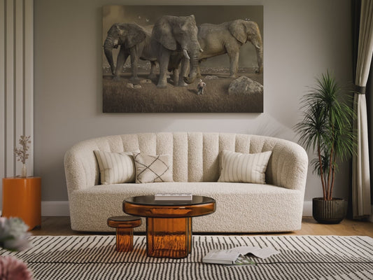 Majestic Elephant Canvas Wall Art – Timeless Wildlife Elegance