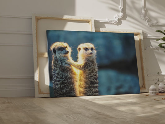 Curious Meerkat Canvas Wall Art – Adorable Wildlife Decor