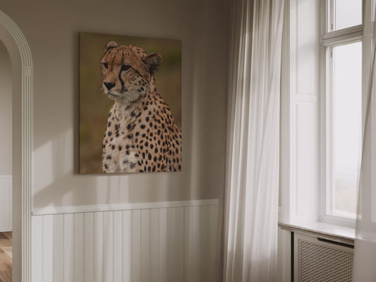 Savanna's Grace: Majestic Cheetah Canvas Wall Art