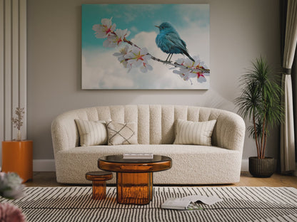 Blue Bird Canvas Wall Art – Graceful Sky Serenity