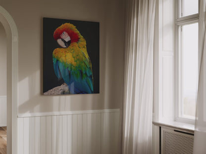 Macaw Parrot Canvas Wall Art – A Masterpiece for Bird Lovers