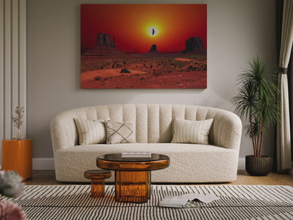 Mountain Sunset Canvas Wall Art – Tranquil Park Landscape