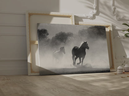 Galloping Horses Stallions Canvas Wall Art – Powerful and Free