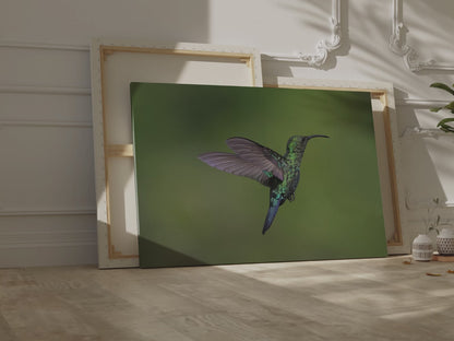 Dynamic Hummingbird in Motion Canvas Wall Art – Vibrant Nature Decor for Modern Spaces