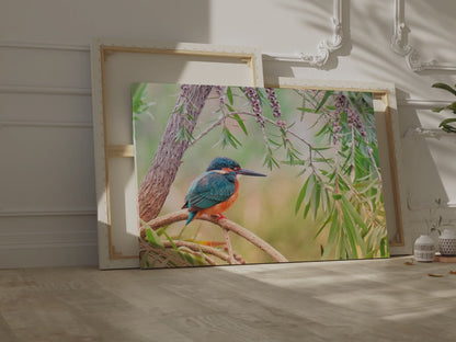 Kingfisher Canvas Wall Art – Vibrant Wildlife Elegance