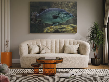 Graceful Underwater Fish Canvas Wall Art – Serene Aquatic Wildlife Print for Tranquil Spaces