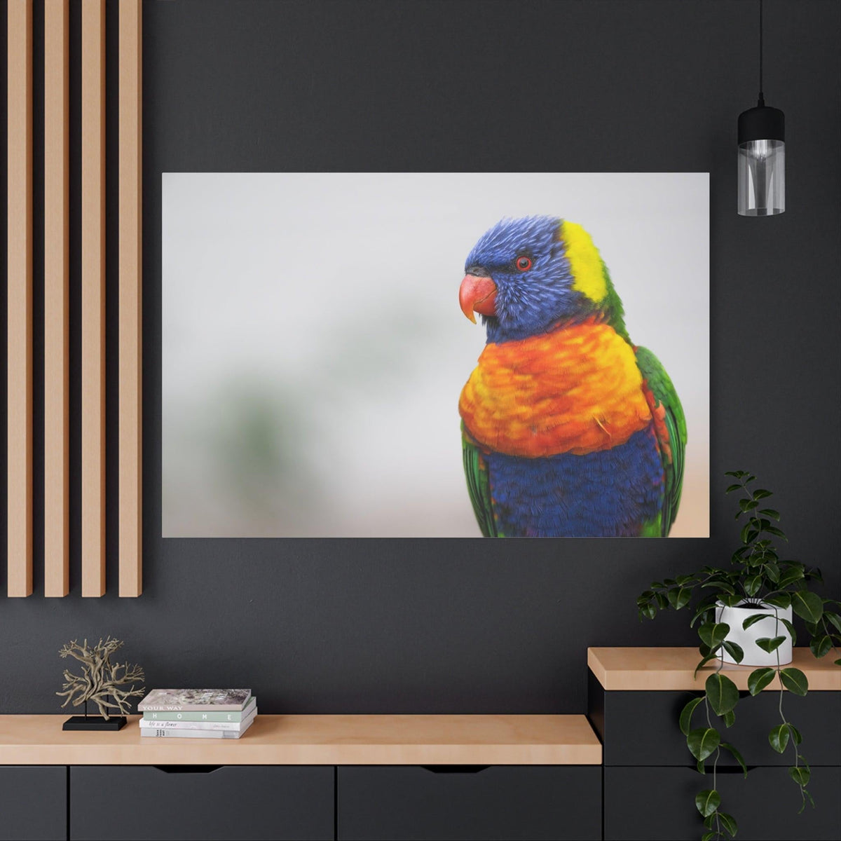 Radiant Rainbow Lorikeet Canvas Art – Tropical Beauty for Your Walls - ART OF ROYALS