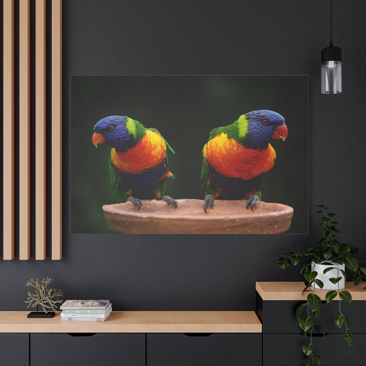 Rainbow Lorikeets Canvas Art – A Splash of Vibrant Beauty - ART OF ROYALS