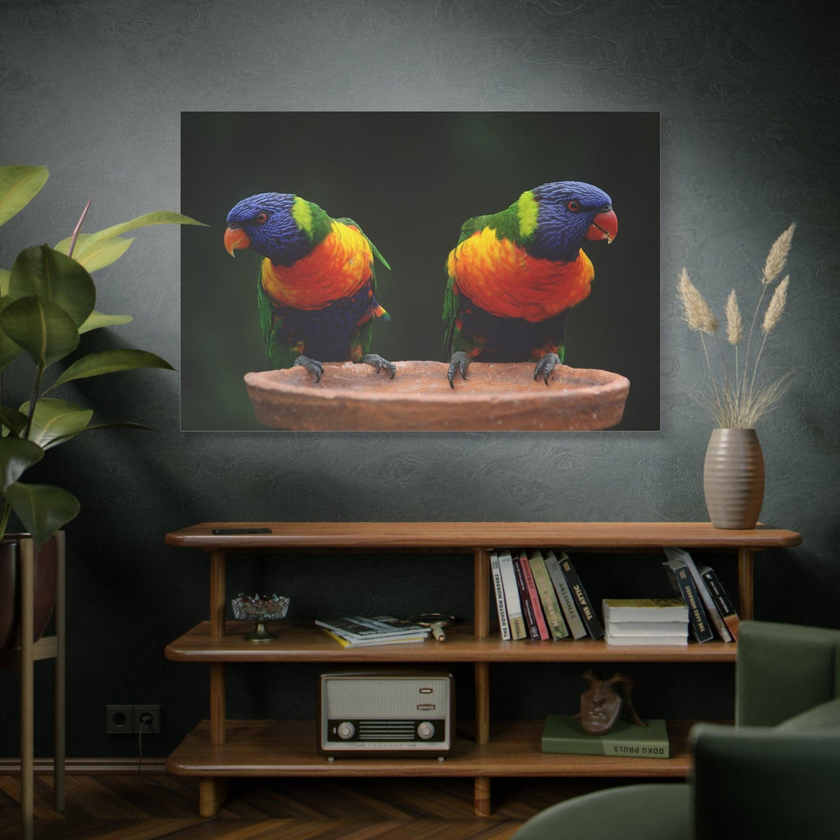 Rainbow Lorikeets Canvas Art – A Splash of Vibrant Beauty - ART OF ROYALS