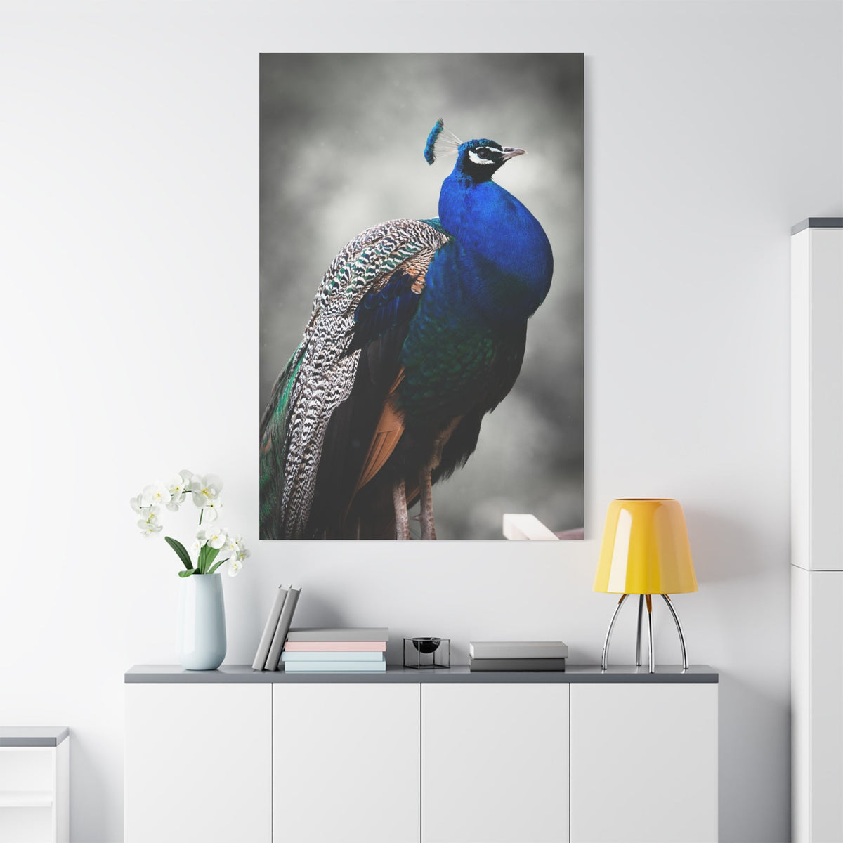 Regal Peacock Canvas Wall Art – Vibrant Feather Wildlife Decor for Home & Office Spaces - ART OF ROYALS