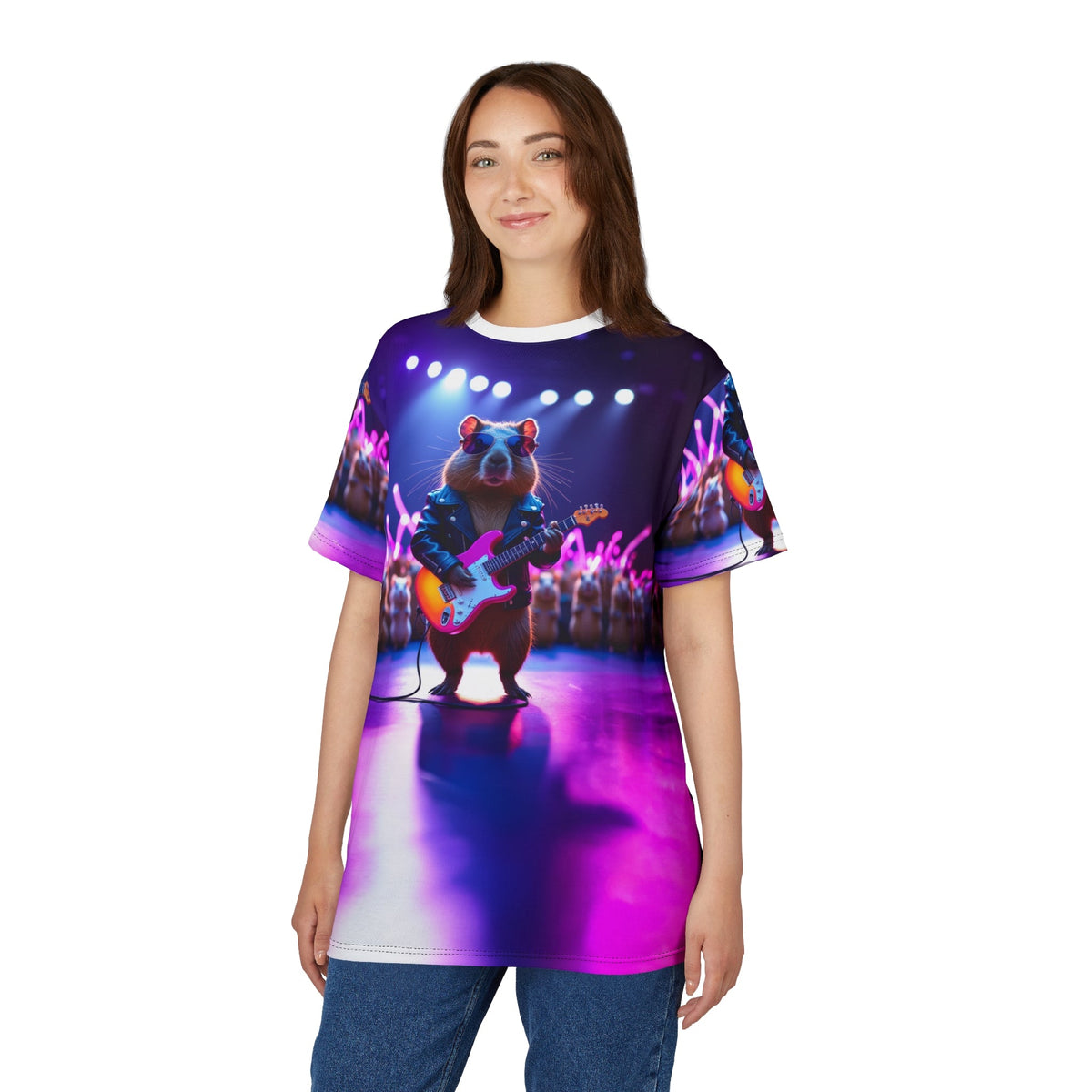 Rockstar Capybara T-Shirt 🎸🔥 - ART OF ROYALS