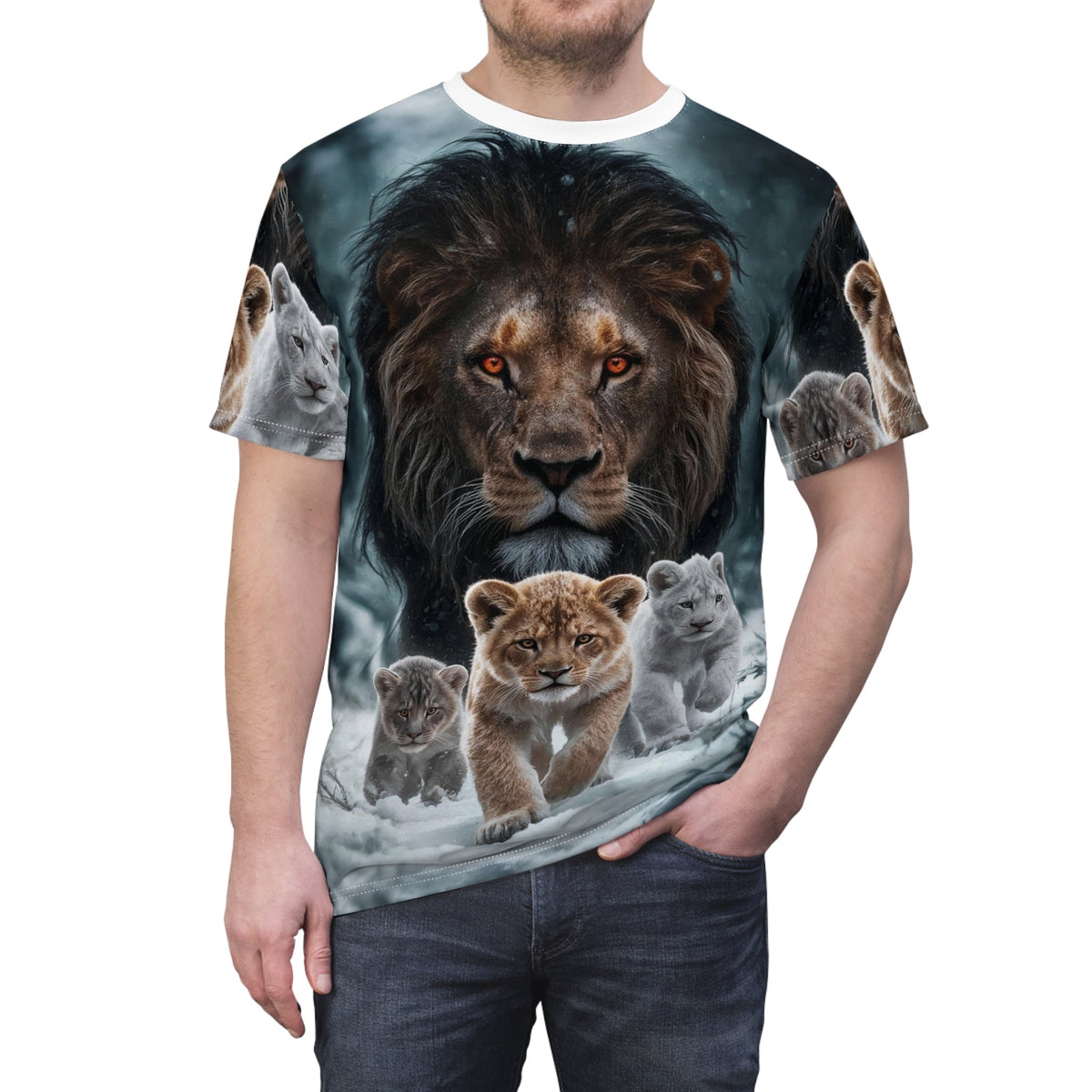 ❄️ Royal Bloodline – Lion Family T-Shirt - ART OF ROYALS