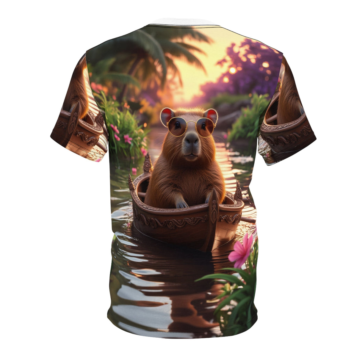 Rustic Comfort: Capybara in a Wooden Tub - ART OF ROYALS