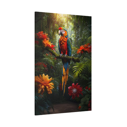 Scarlet Macaw Canvas Wall Art – Luxury Tropical Bird Wildlife Canvas Print - ART OF ROYALS