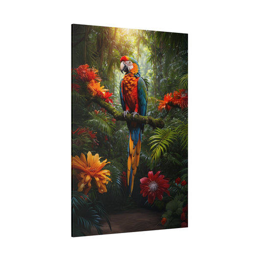 Scarlet Macaw Canvas Wall Art – Luxury Tropical Bird Wildlife Canvas Print - ART OF ROYALS