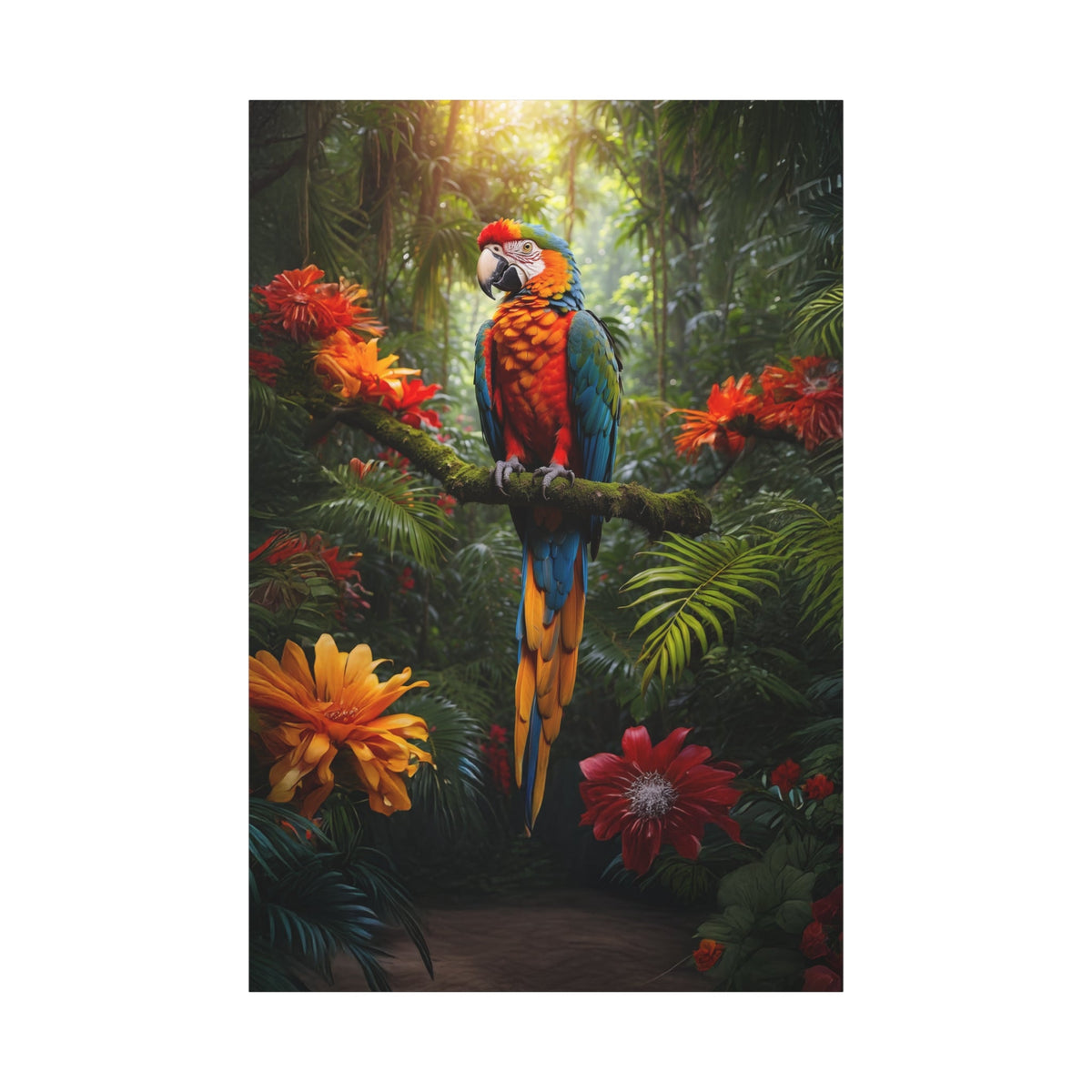Scarlet Macaw Canvas Wall Art – Luxury Tropical Bird Wildlife Canvas Print - ART OF ROYALS