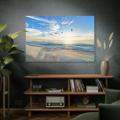 Seaside Serenity – Birds in Flight Over Ocean Waves - ART OF ROYALS