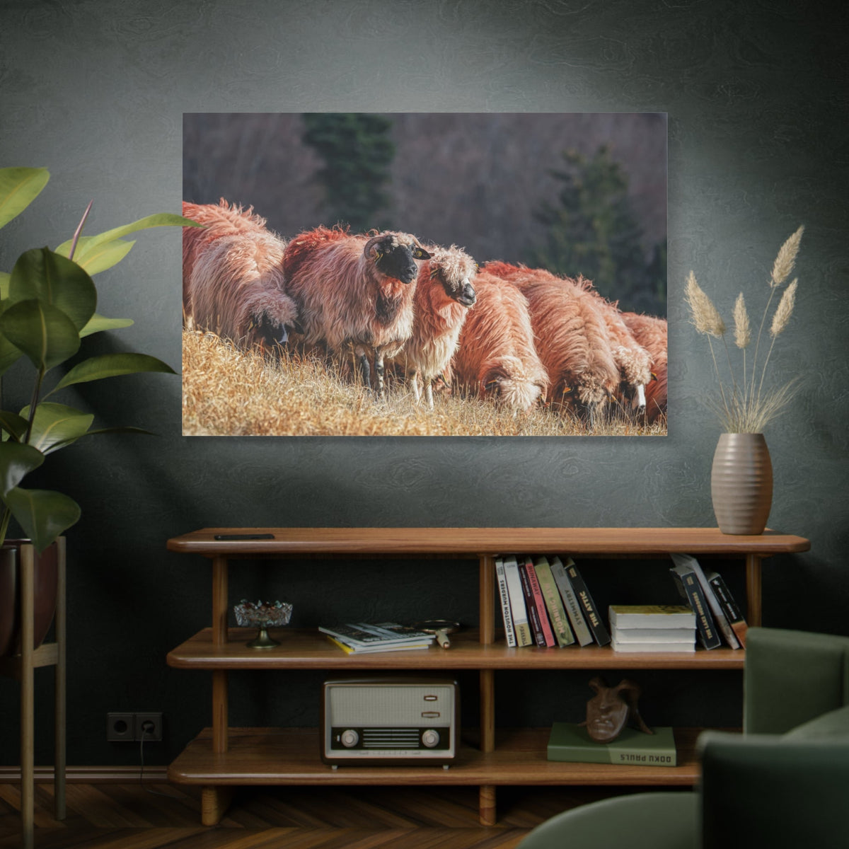Serene Sheep Canvas Wall Art – Tranquil Mountain Pastures - ART OF ROYALS