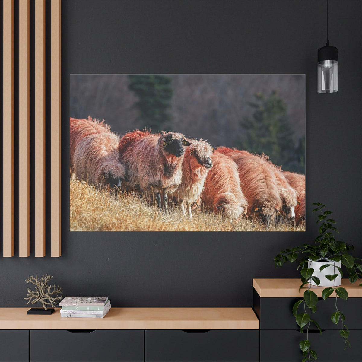 Serene Sheep Canvas Wall Art – Tranquil Mountain Pastures - ART OF ROYALS