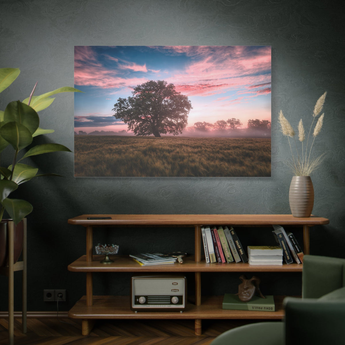 Serene Sunrise Over a Field Landscape - ART OF ROYALS