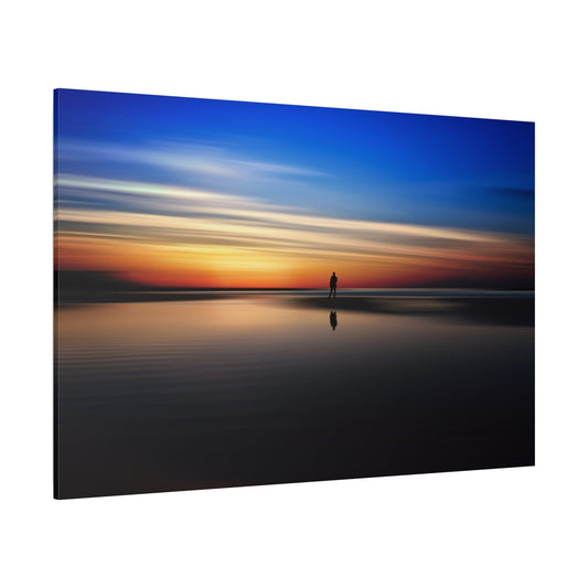 Silhouette Serenity – Beach Sunset Moment - ART OF ROYALS