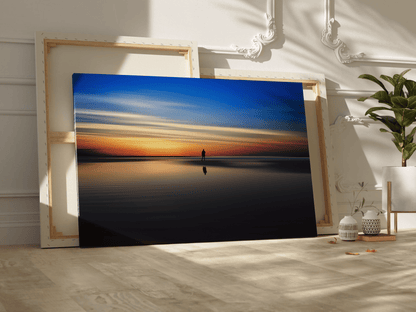 Silhouette Serenity – Beach Sunset Moment - ART OF ROYALS