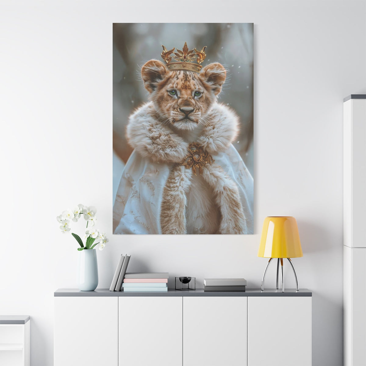 Snowborn Majesty – The Regal Winter Cub - ART OF ROYALS