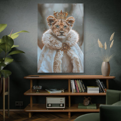 Snowborn Majesty – The Regal Winter Cub - ART OF ROYALS