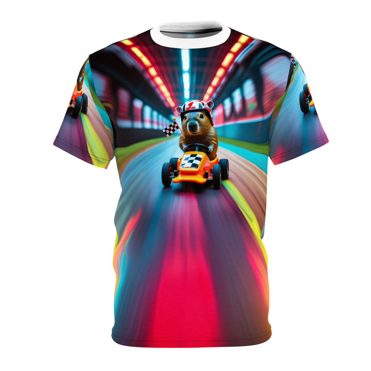 Speed Racer Capybara: Neon Rush - ART OF ROYALS