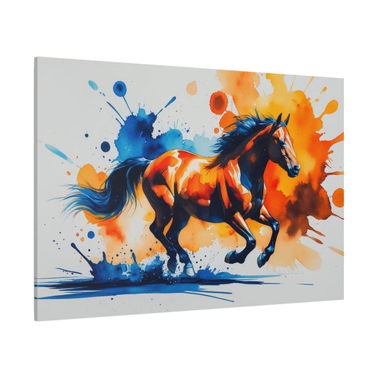 Splash of Speed – Vibrant Abstract Galloping Horse - ART OF ROYALS