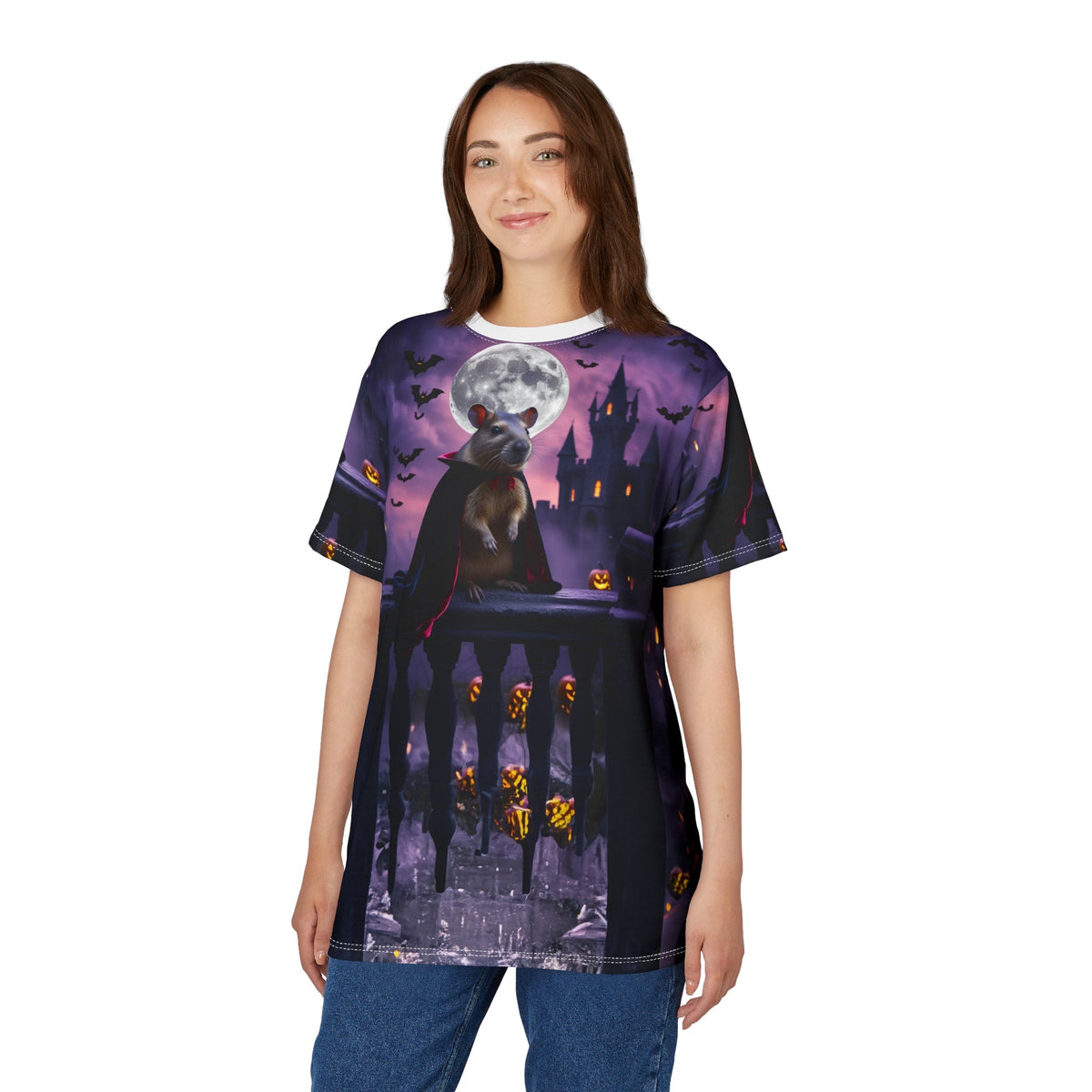 Spooky Capybara Halloween T-Shirt 🎃🦇 - ART OF ROYALS