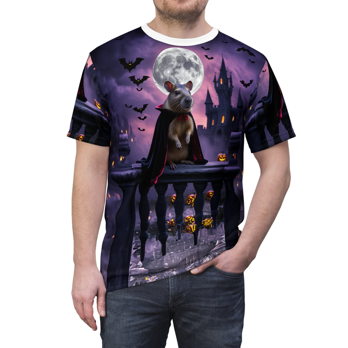 Spooky Capybara Halloween T-Shirt 🎃🦇 - ART OF ROYALS