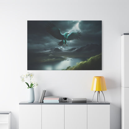 Storm Eagle Canvas Wall Art – Luxury Eagle Wildlife Canvas Print for Modern Decor - ART OF ROYALS