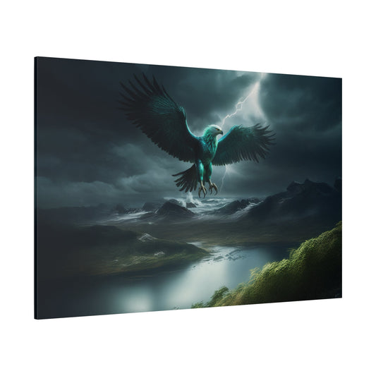 Storm Eagle Canvas Wall Art – Luxury Eagle Wildlife Canvas Print for Modern Decor - ART OF ROYALS