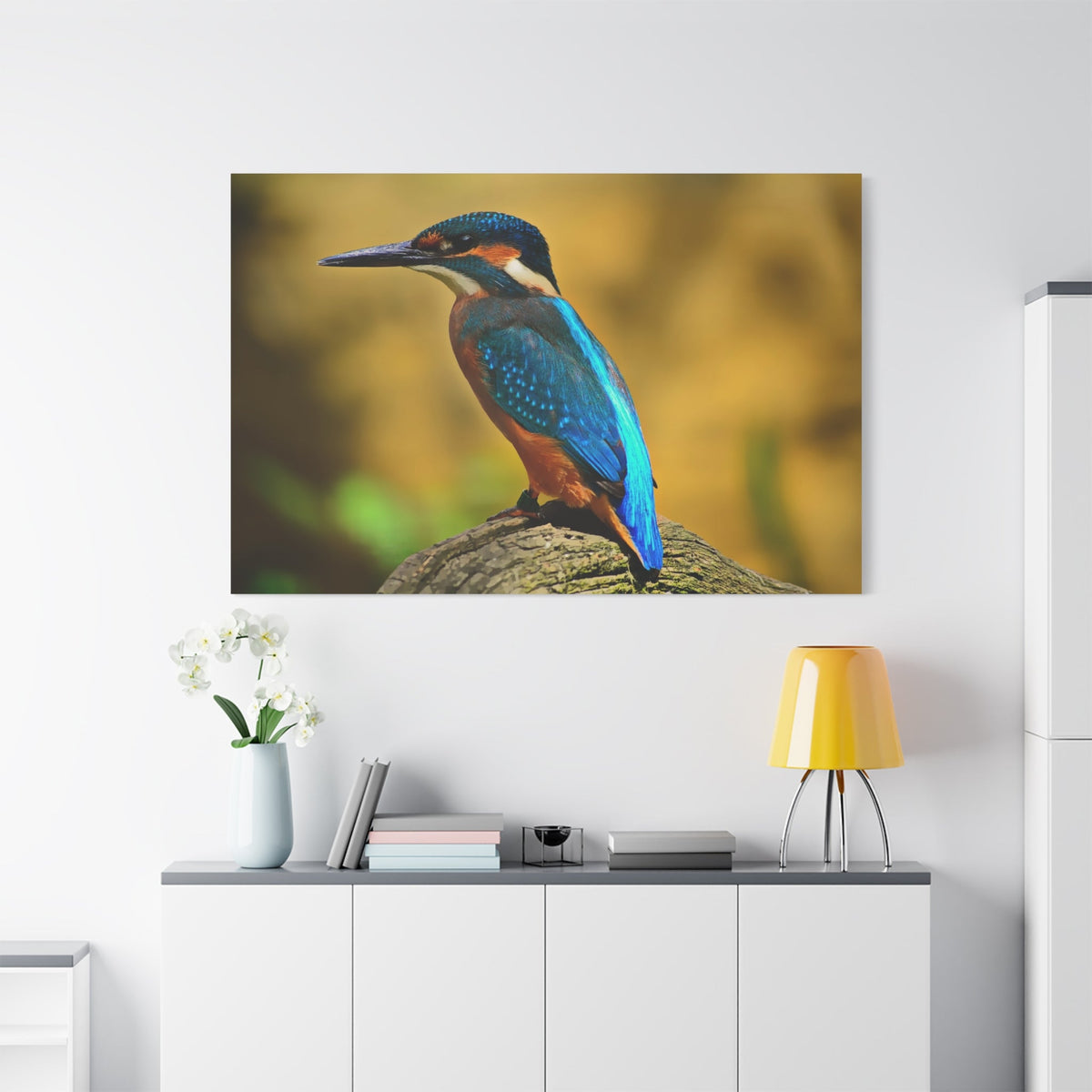 Striking Kingfisher Canvas Wall Art – Vibrant Nature's Elegance - ART OF ROYALS