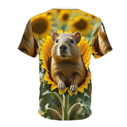 Sunflower Bliss: Capybara in a Field of Sunflowers - ART OF ROYALS
