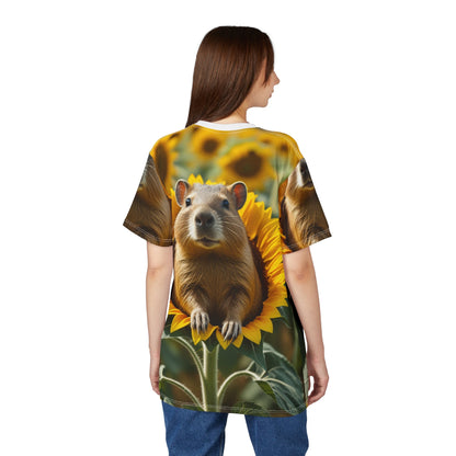 Sunflower Bliss: Capybara in a Field of Sunflowers - ART OF ROYALS