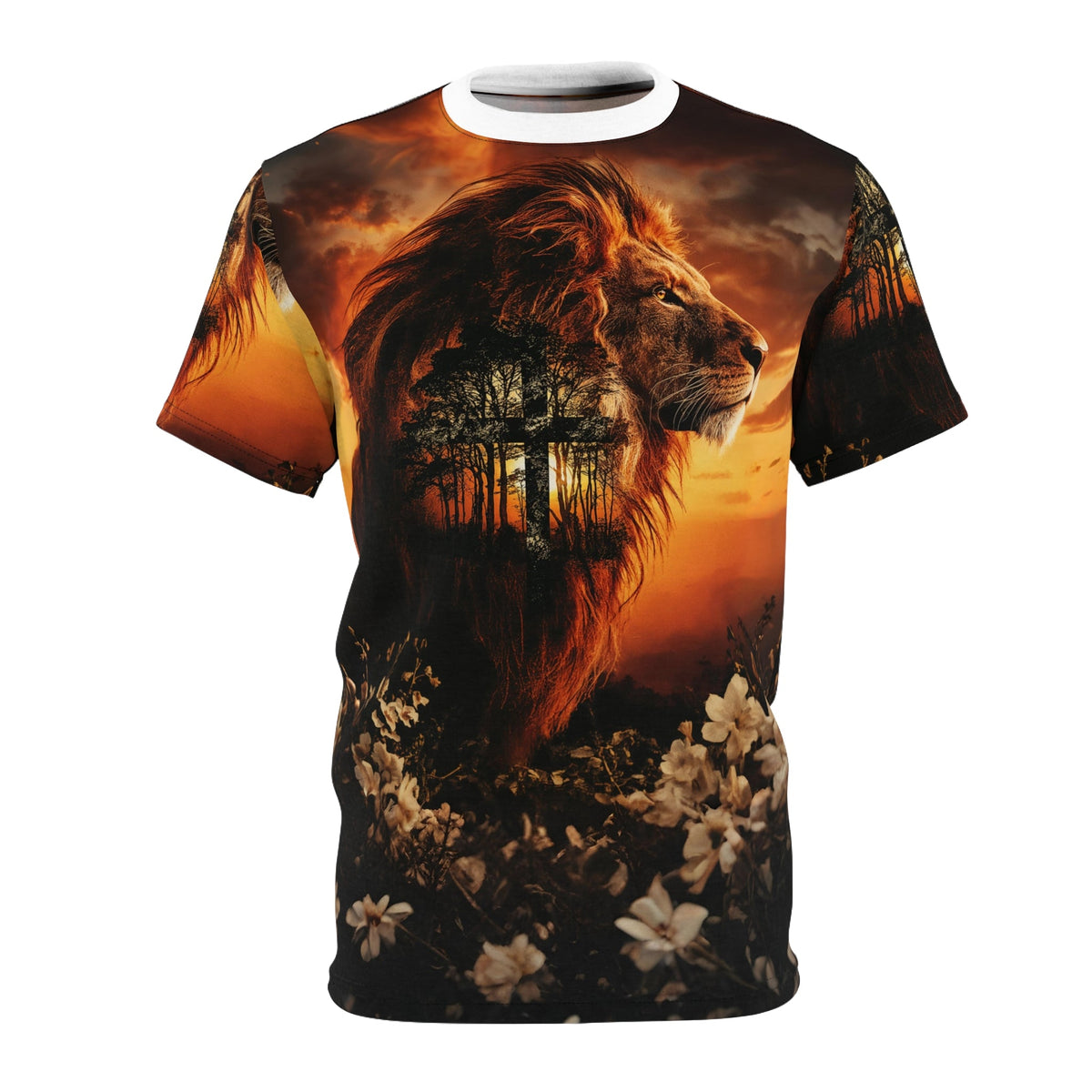 🌅 Sunset Guardian Lion – Spirit of the Wild T-Shirt - ART OF ROYALS