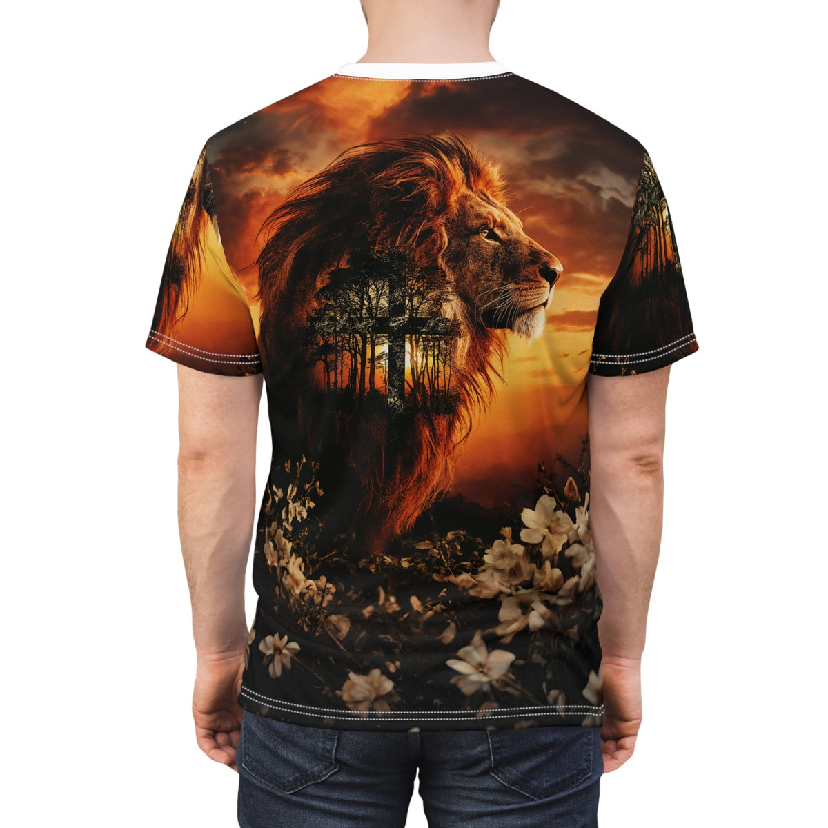 🌅 Sunset Guardian Lion – Spirit of the Wild T-Shirt - ART OF ROYALS