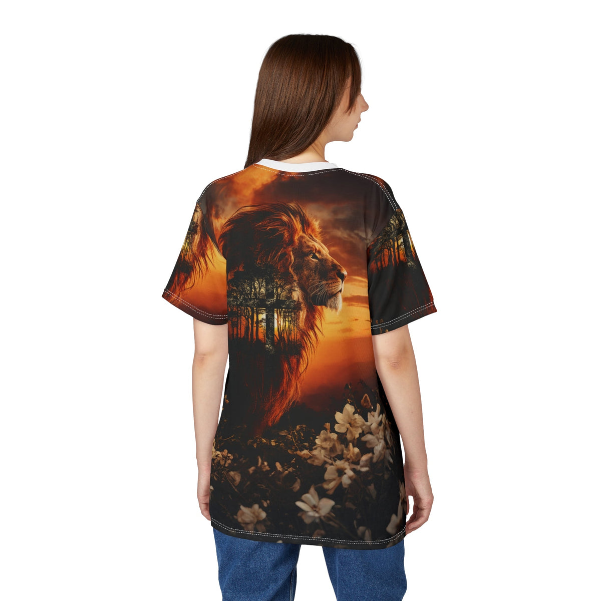 🌅 Sunset Guardian Lion – Spirit of the Wild T-Shirt - ART OF ROYALS