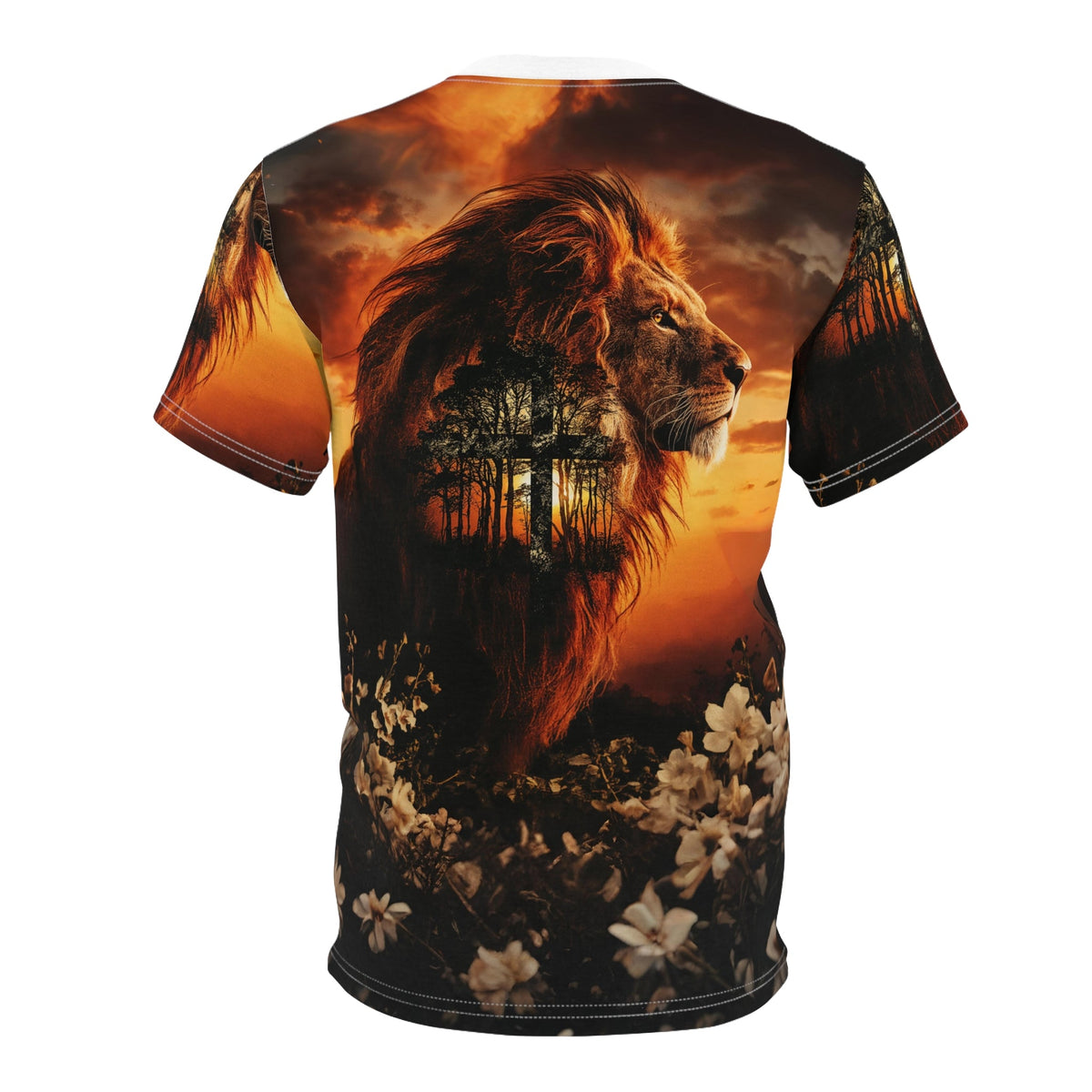 🌅 Sunset Guardian Lion – Spirit of the Wild T-Shirt - ART OF ROYALS