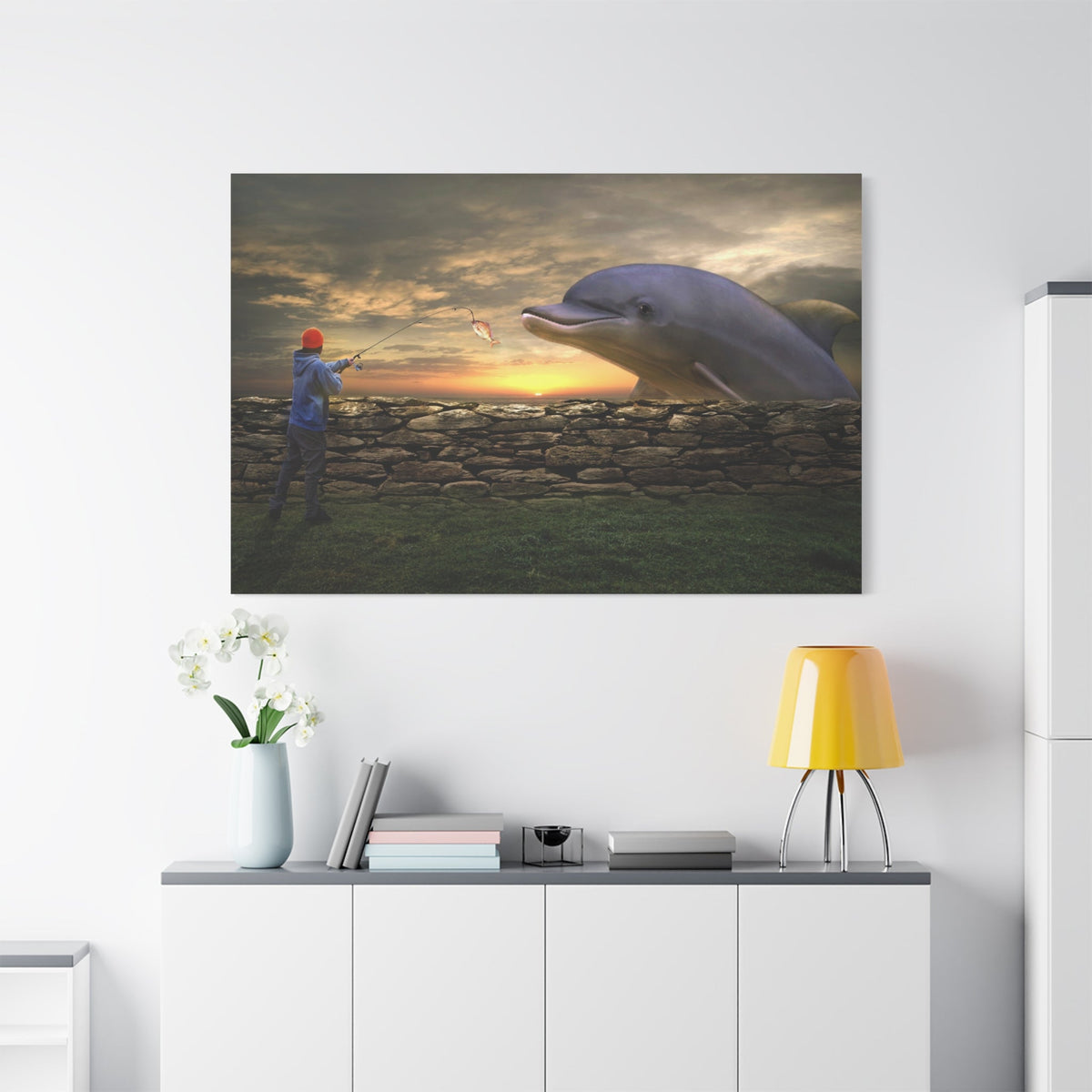 The Fisherman’s Ally – Dolphin & Boat Fantasy - ART OF ROYALS
