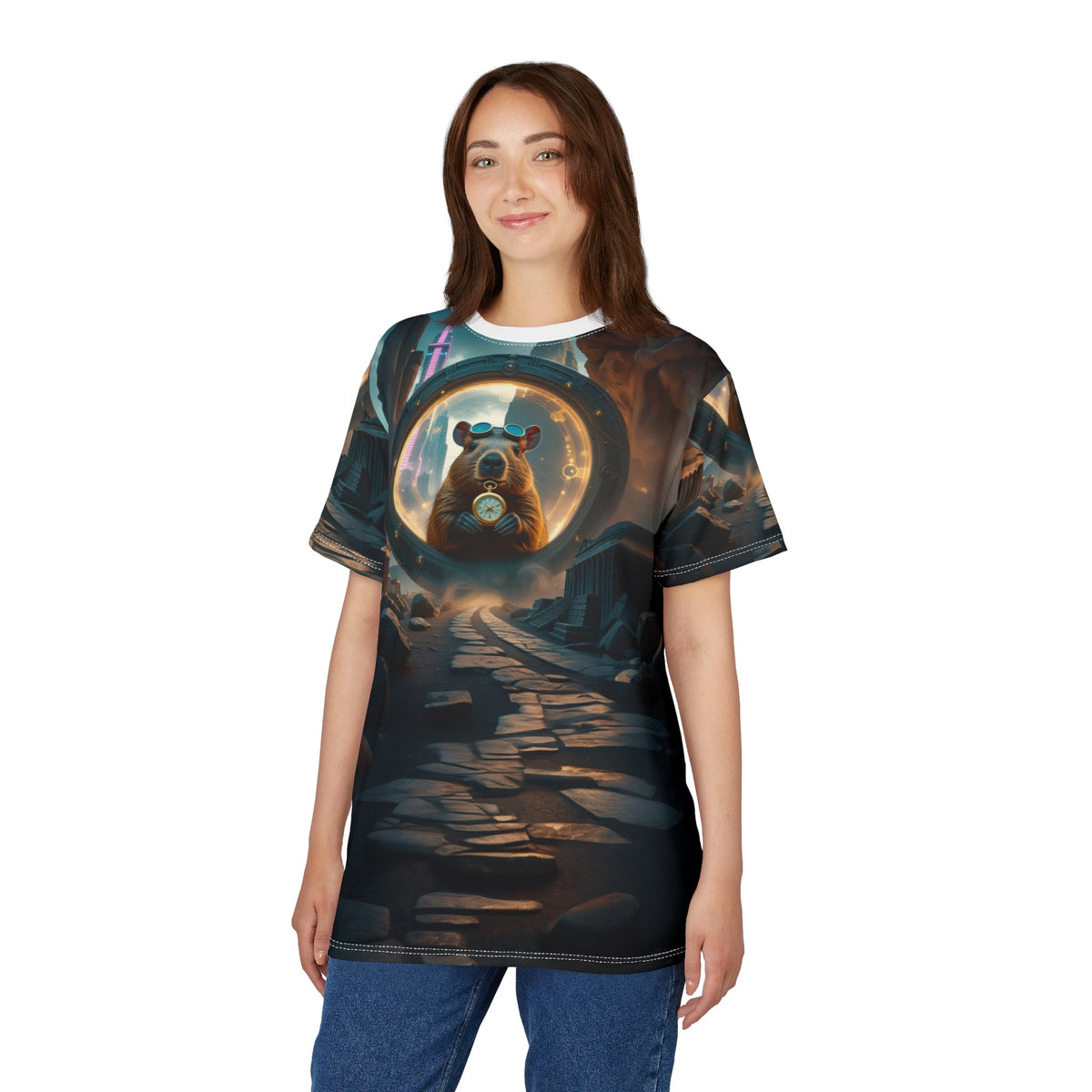 Time Traveler Capybara T-Shirt ⏳🌌 - ART OF ROYALS